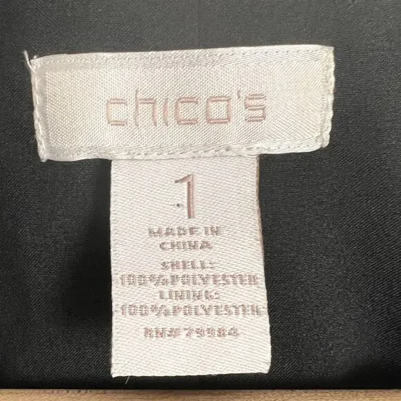 Chico's Women's M Blazer‎ Jacket Paisley Open Front Waterfall Art to Wear Career - Picture 4 of 9